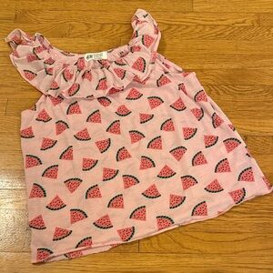 💕3 for $15💕H&M Pink Watermelon Print Kids Tank Top